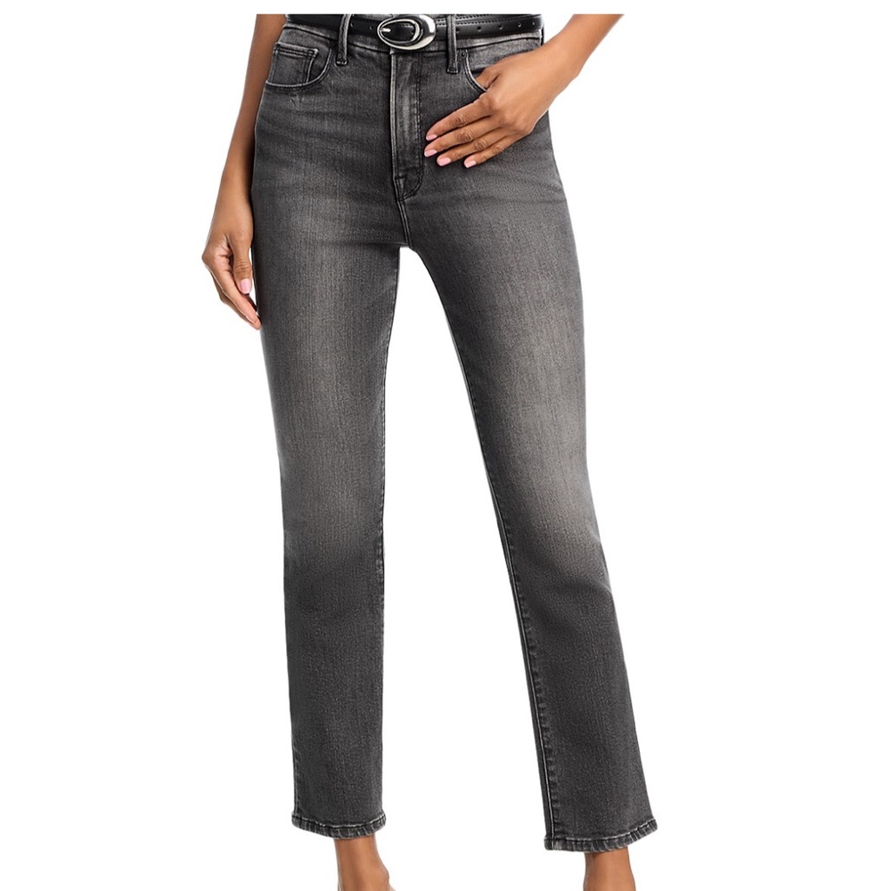 Good American Good Legs Straight Black 0/25 Jeans